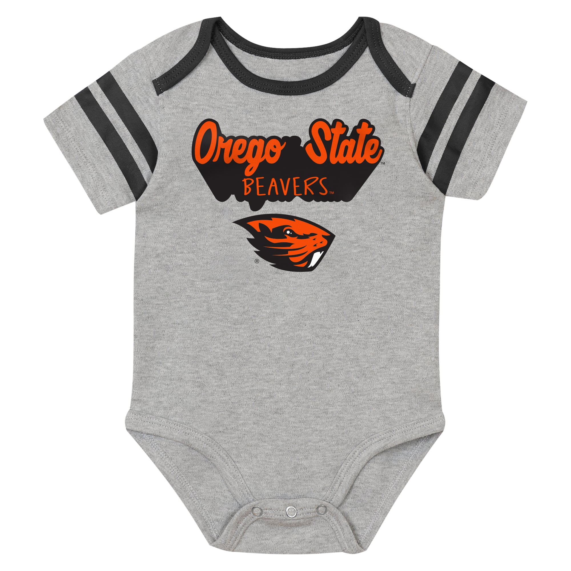 Ensemble de body trois pièces Outerstuff noir pour nouveau-né, motif joueur vedette des Oregon State Beavers