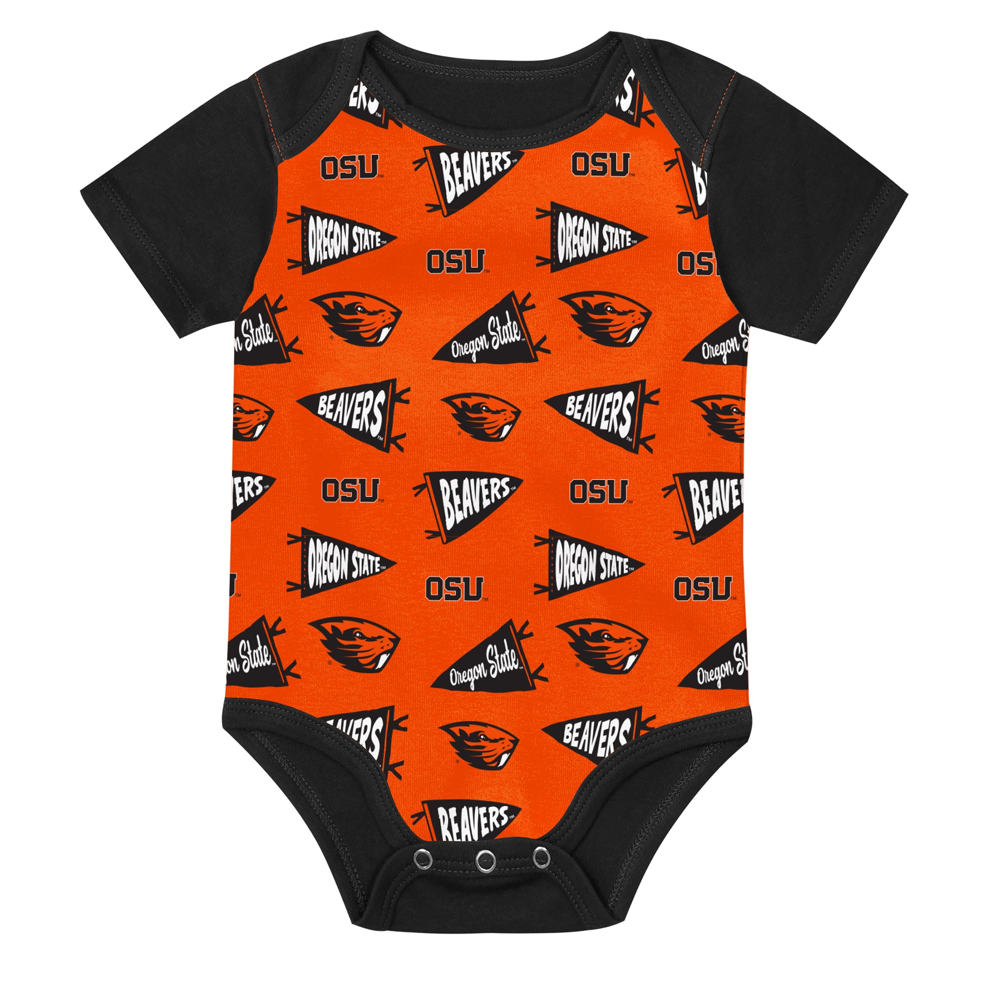 Ensemble de body trois pièces Outerstuff noir pour nouveau-né, motif joueur vedette des Oregon State Beavers