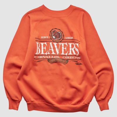Oregon State Beavers Pannill 90s Pullover Sweatshirt - Orange - M by Fanatics Real Vintage