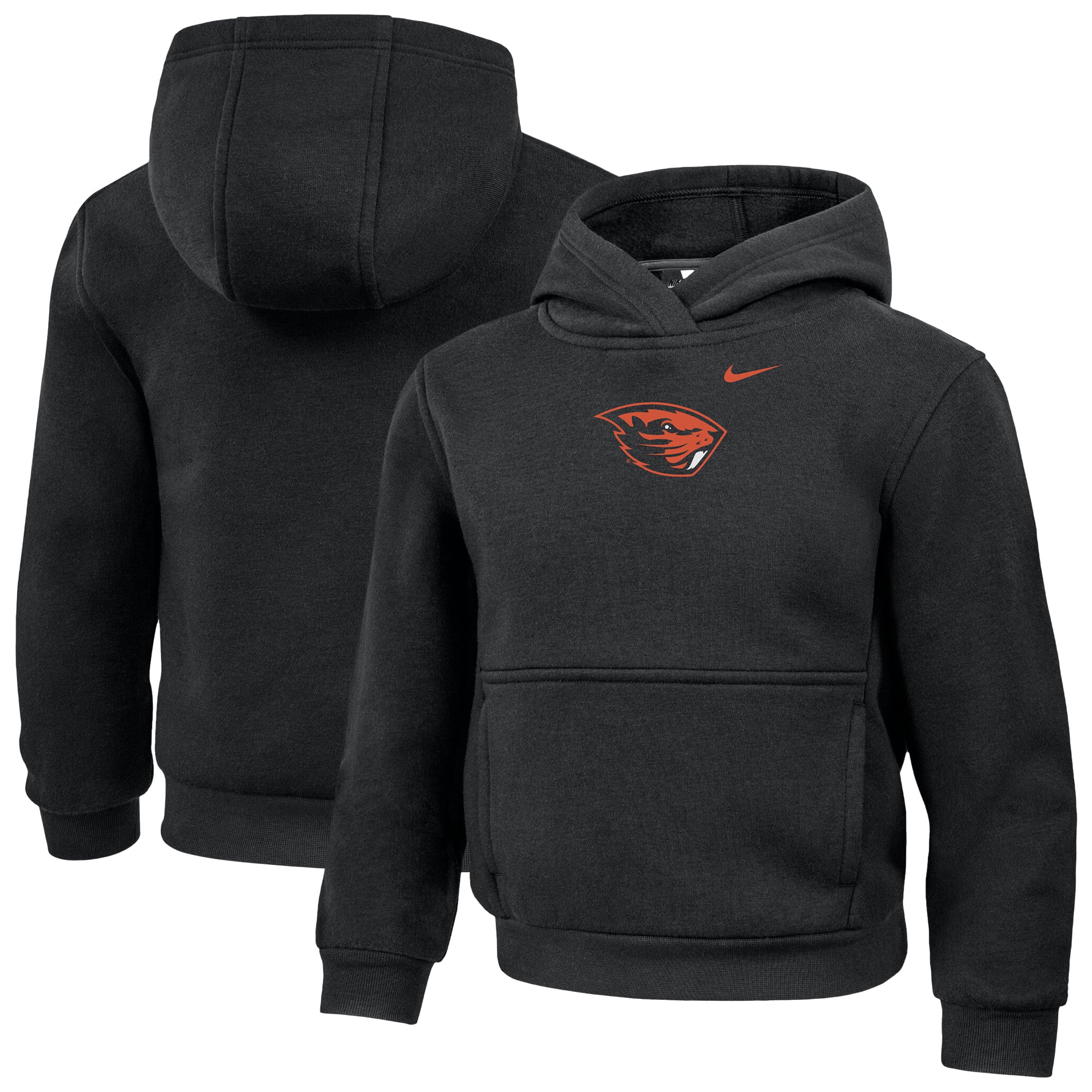 Sweat à capuche Nike noir Oregon State Beavers pour enfants d'âge préscolaire
