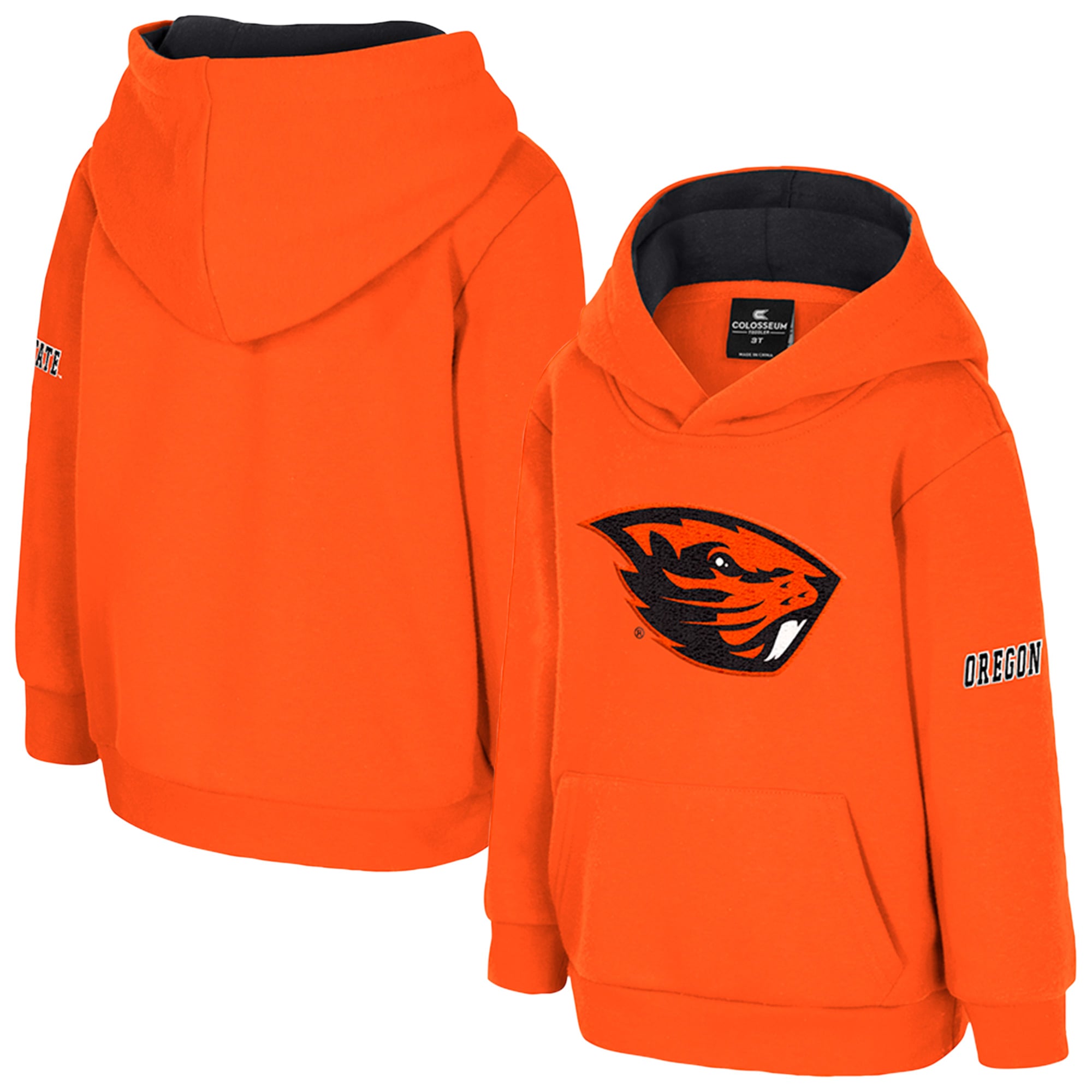 Toddler Colosseum Orange Oregon State Beavers Big Logo Fleece Pullover Hoodie
