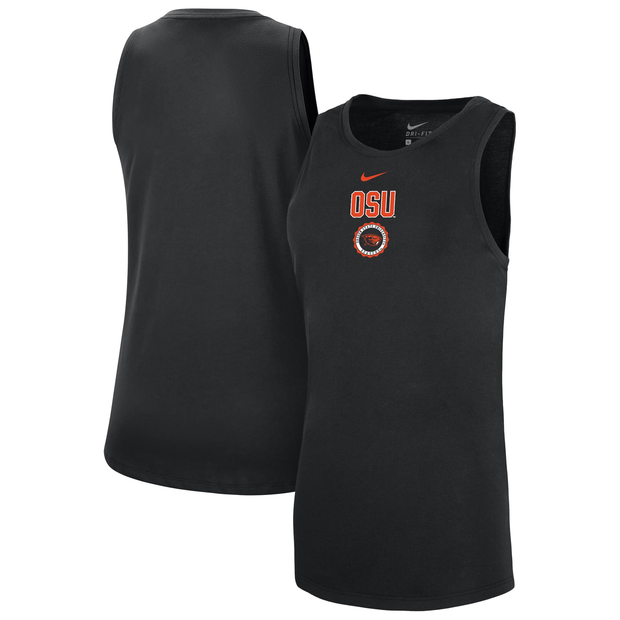 Women's Nike Black Oregon State Beavers Dri-FIT Tomboy Tank Top