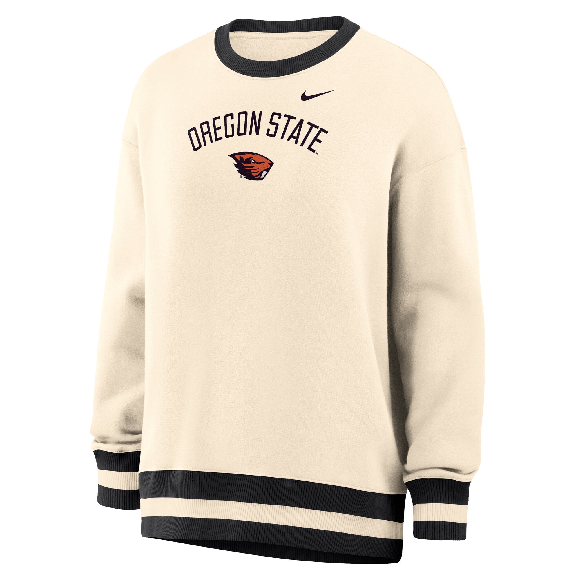 Sweat-shirt oversize en polaire Phoenix, couleur naturelle, pour femme, Nike Oregon State Beavers