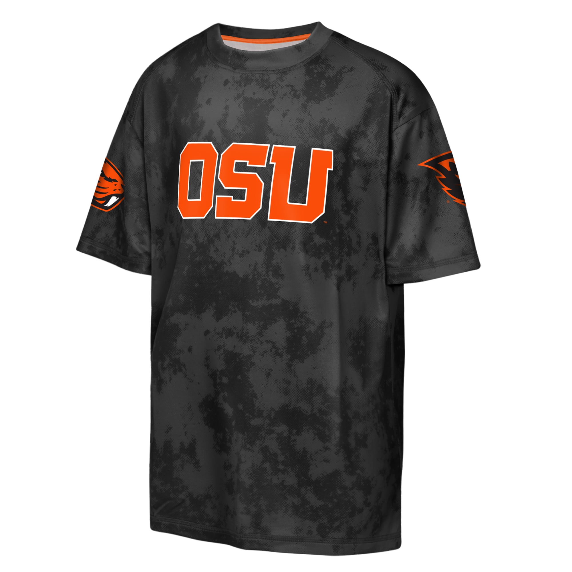 T-shirt sublimé Outerstuff noir pour jeunes, motif « Off-Side Beavers », les Oregon State Beavers.