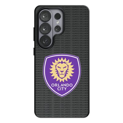  Orlando City SC Keyscaper Text Backdrop Magnetic Bump Case - Black