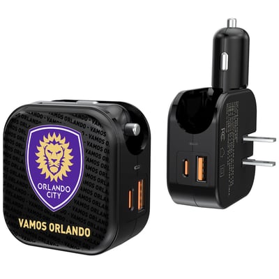 Orlando City SC Text Backdrop Design USB Charger