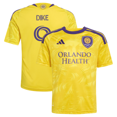 Daryl Dike Orlando City SC adidas Youth 2026 Sunken Treasure Kit Secondary Replica Jersey - Yellow