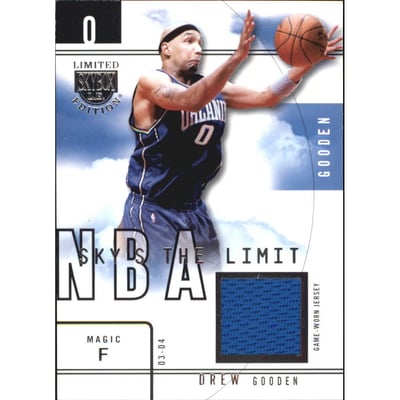 2003-04 SkyBox LE Sky's the Limit Game-Used #SLDG Drew Gooden