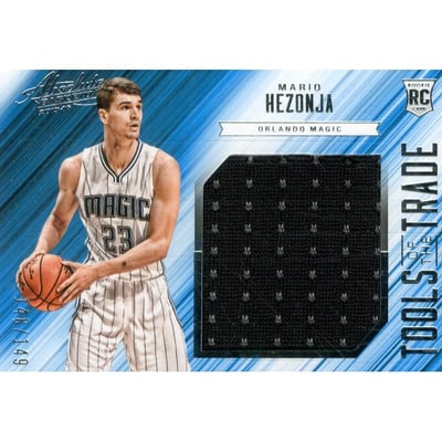 2015-16 Absolute Memorabilia Tools of the Trade Rookie Materials Jumbo #5 Mario Hezonja