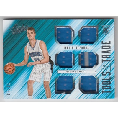 2015-16 Absolute Memorabilia Tools of the Trade Rookie Materials Six #5 Mario Hezonja