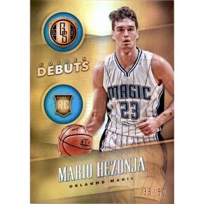 2015-16 Panini Gold Standard Golden Debuts #18 Mario Hezonja