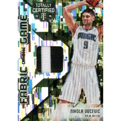 2015-16 Totally Certified Fabric of the Game Materials Camo #FGNV Nikola Vucevic/25
