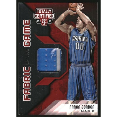 2015-16 Totally Certified Fabric of the Game Materials Red #FGAG Aaron Gordon/199