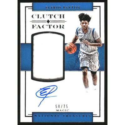 2016-17 Panini National Treasures Clutch Factor Jersey Autographs #9 Elfrid Payton/75