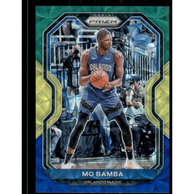 2020-21 Panini Prizm Prizms Choice Blue Yellow and Green #171 Mo Bamba