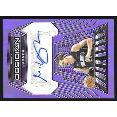 2023-24 Panini Obsidian Volcanic Signatures Electric Etch Purple Flood #4 Moritz Wagner