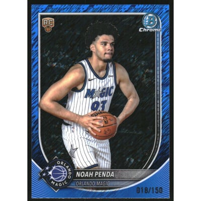 2025-26 Bowman Chrome Blue Shimmer Refractors #BCV32 Noah Penda