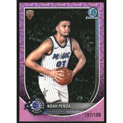 2025-26 Bowman Chrome Pink Mojo Refractors #BCV32 Noah Penda