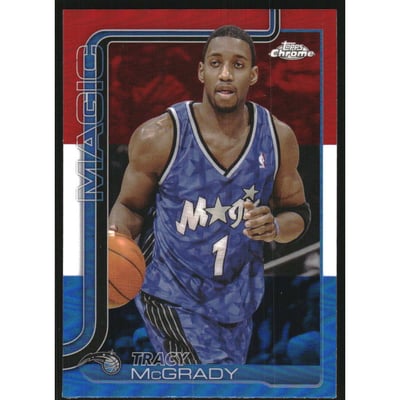 2025-26 Topps Chrome Red White and Blue Refractors #245 Tracy McGrady