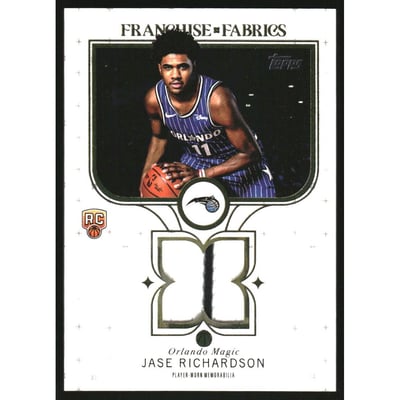 2025-26 Topps Franchise Fabrics #FFJR Jase Richardson
