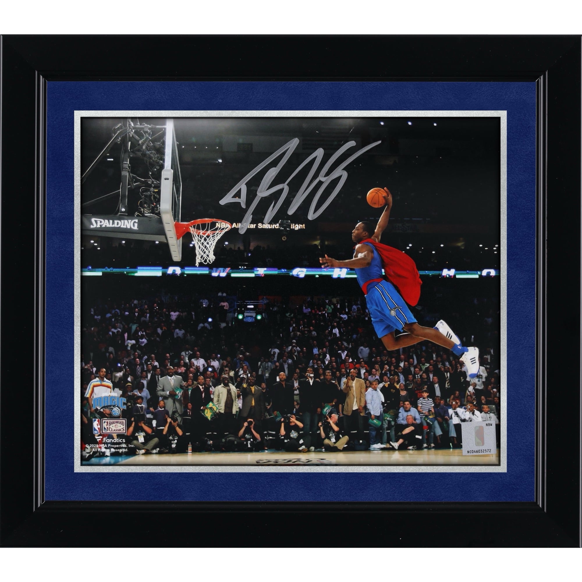 Photographie autographiée de Dwight Howard du concours de dunks Orlando Magic (8" x 10")