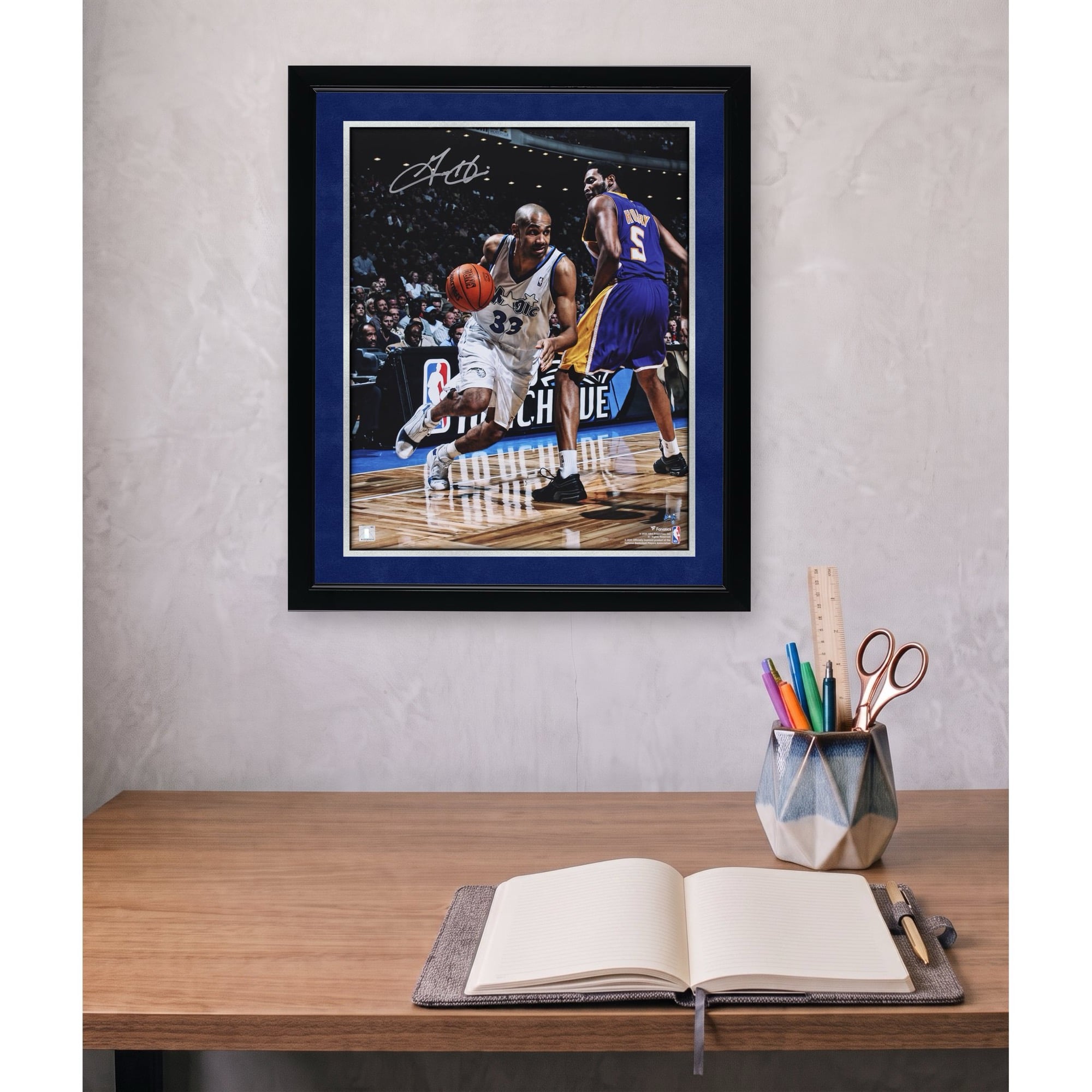 Grant Hill Orlando Magic Autographed 16" x 20" Driving to the Basket Photograph