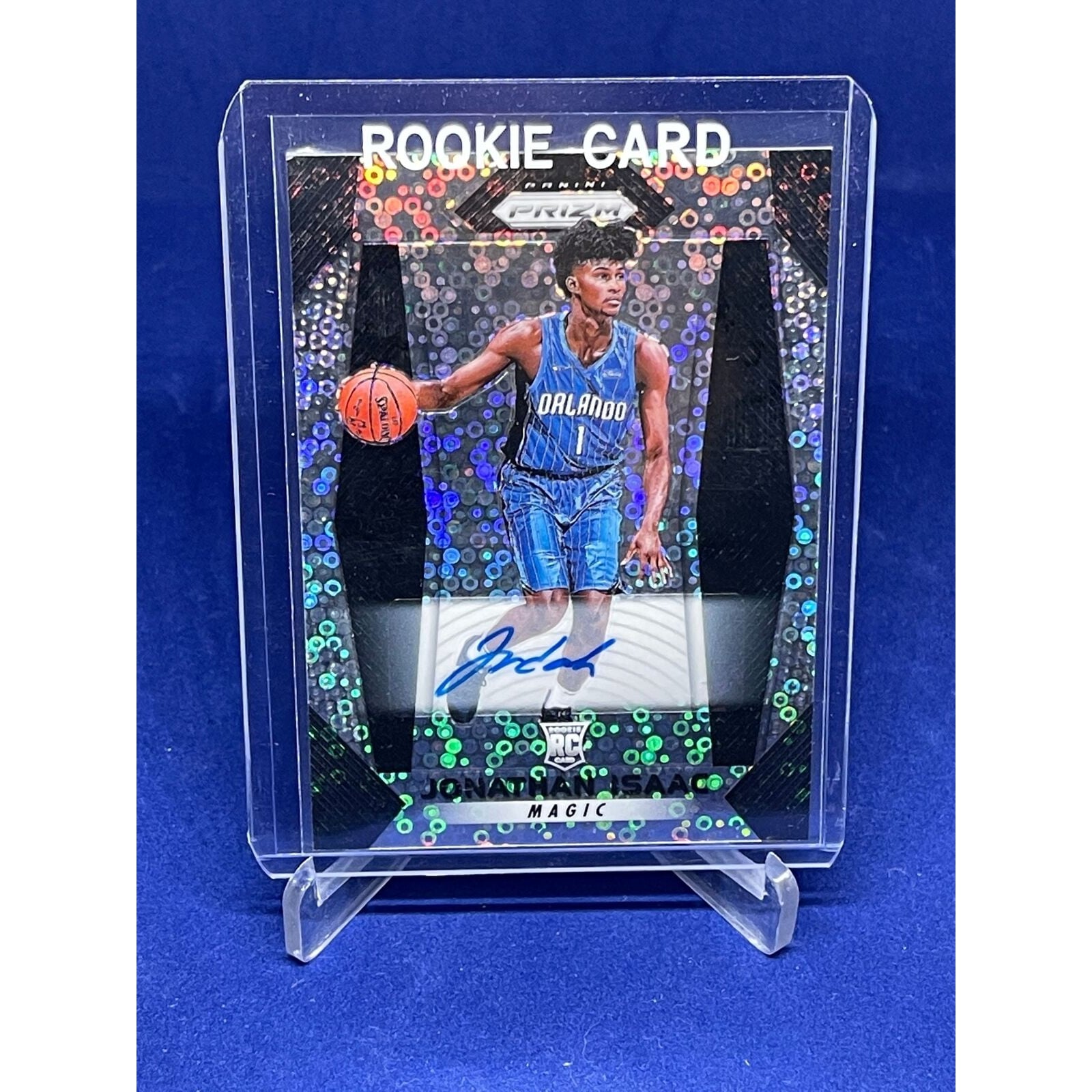 Jonathan Isaac 2017-18 Panini Prizm Disco Silver Prizm Auto Rookie 