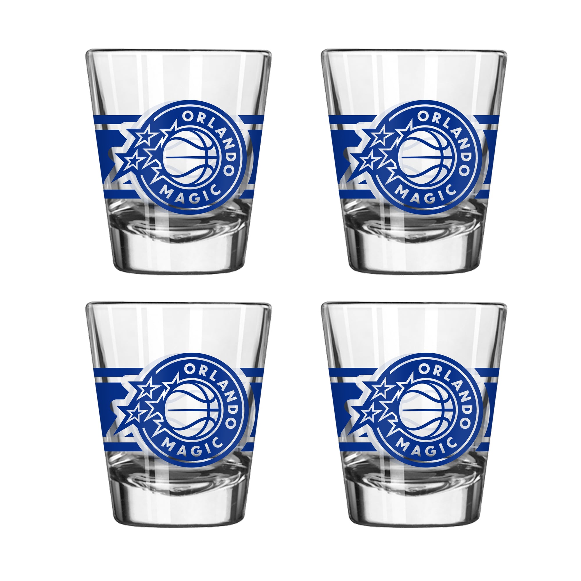 Ensemble de quatre verres à shot rayés Logo Brands Orlando Magic