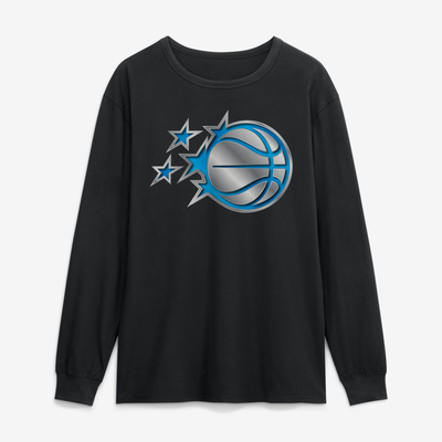 Orlando Magic  Metallic Mascot Long Sleeve T-Shirt - Black