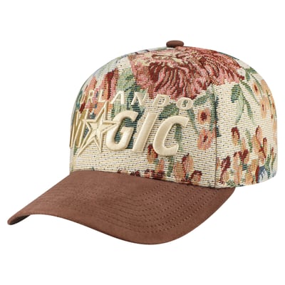 Orlando Magic Mitchell & Ness Tapestry Wordmark Pro Snapback Hat - Tan
