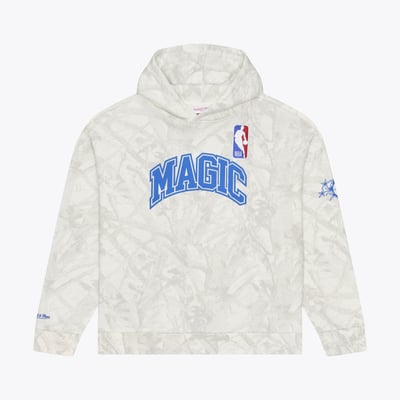 Sweat à capuche polaire Orlando Magic Mitchell & Ness Ghosted - Blanc