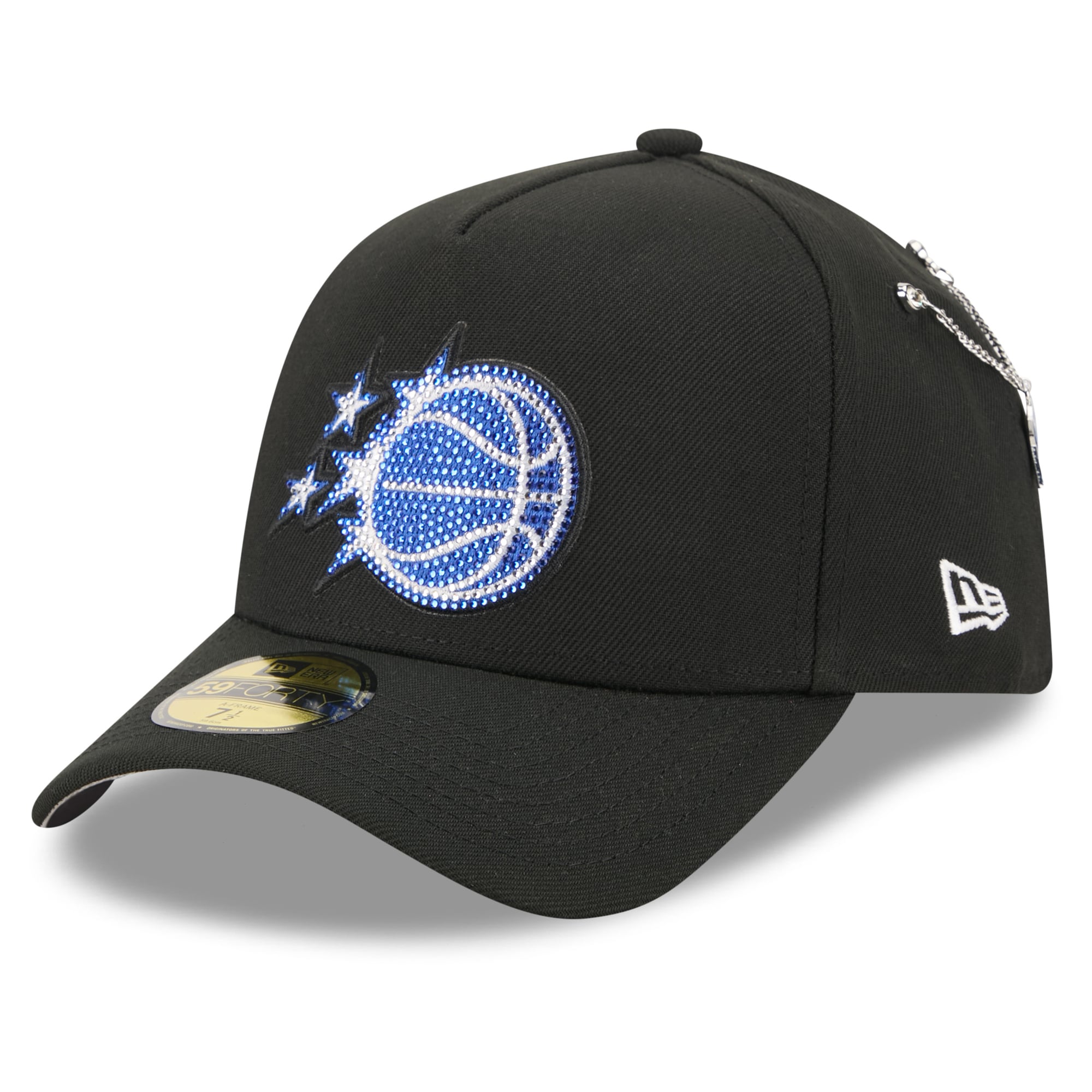 Men's New Era Black Orlando Magic 2026 NBA Draft On-Stage Crystal A-Frame 59FORTY Fitted Hat