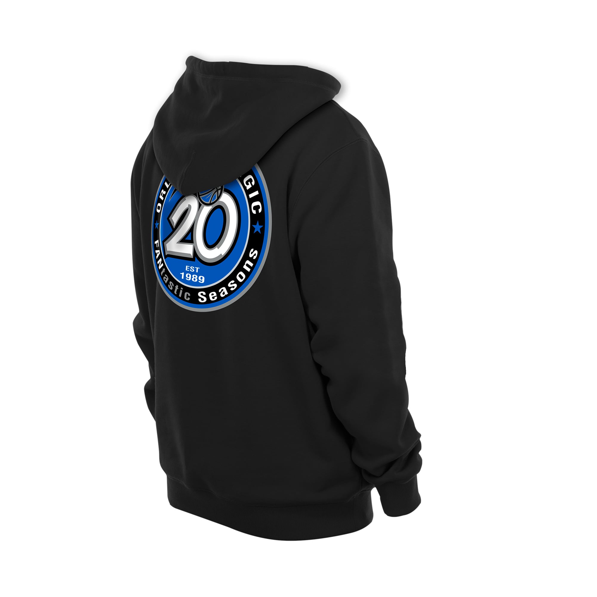 Men's New Era Black Orlando Magic Front Back Logo Hoodie
