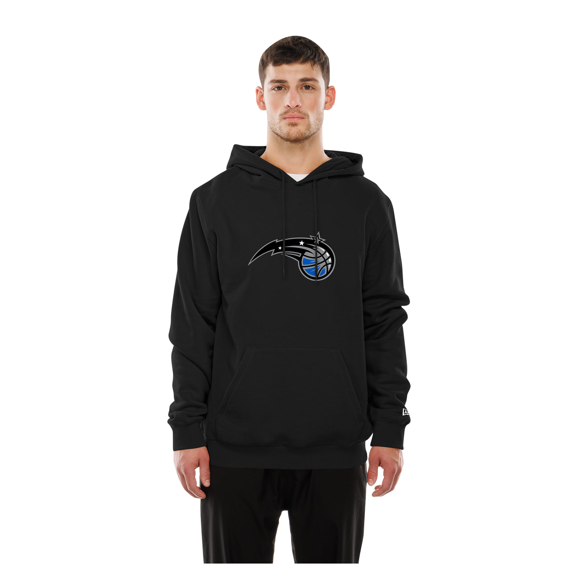 Men's New Era Black Orlando Magic Front Back Logo Hoodie