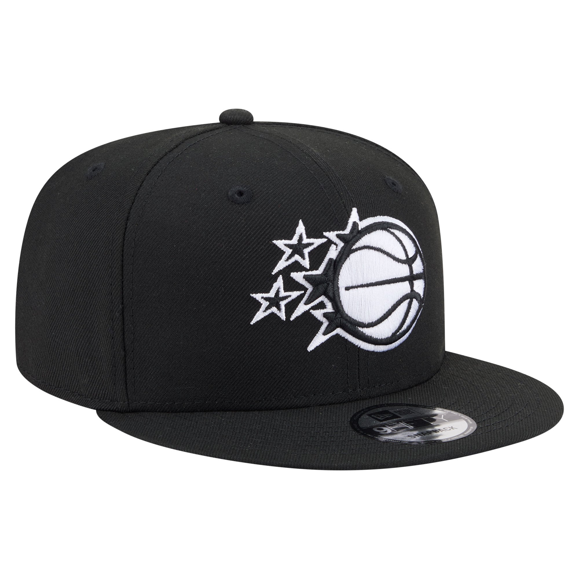 Men's New Era Black Orlando Magic Team 9FIFTY Snapback Hat