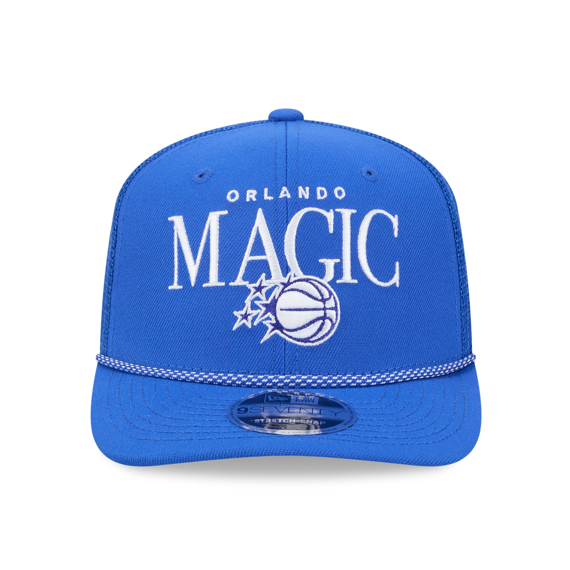 Casquette trucker ajustable New Era bleue Orlando Magic 9SEVENTY pour homme