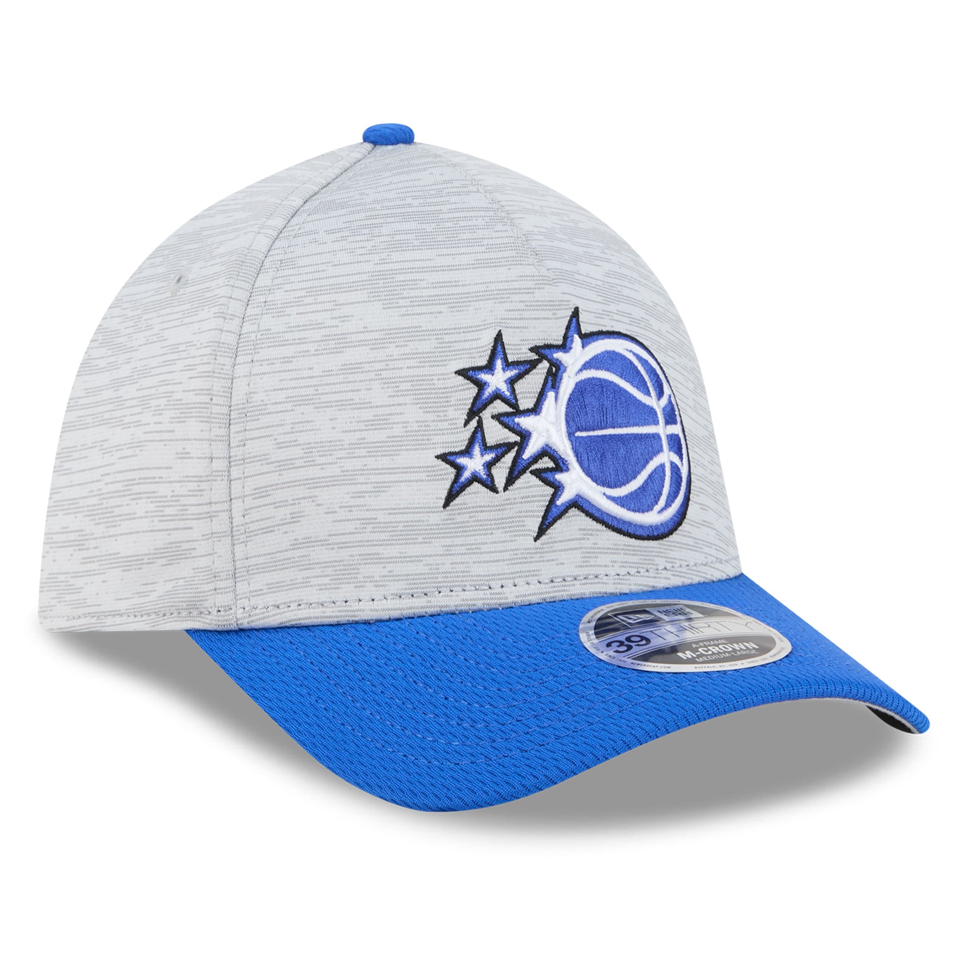 Casquette New Era grise Orlando Magic 39THIRTY M-Crown Tech Stretch pour homme