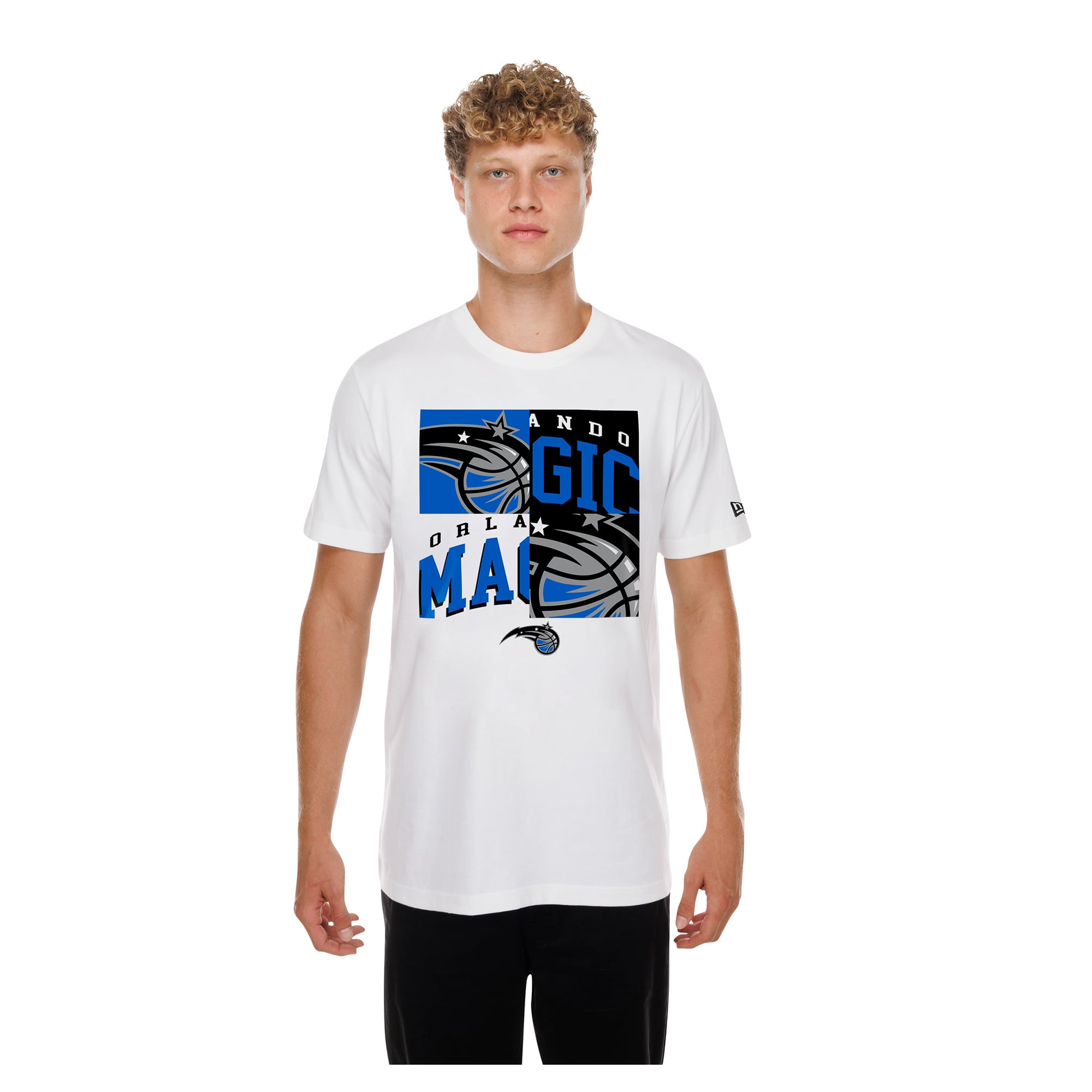 Men's New Era White Orlando Magic Block Logo T-Shirt