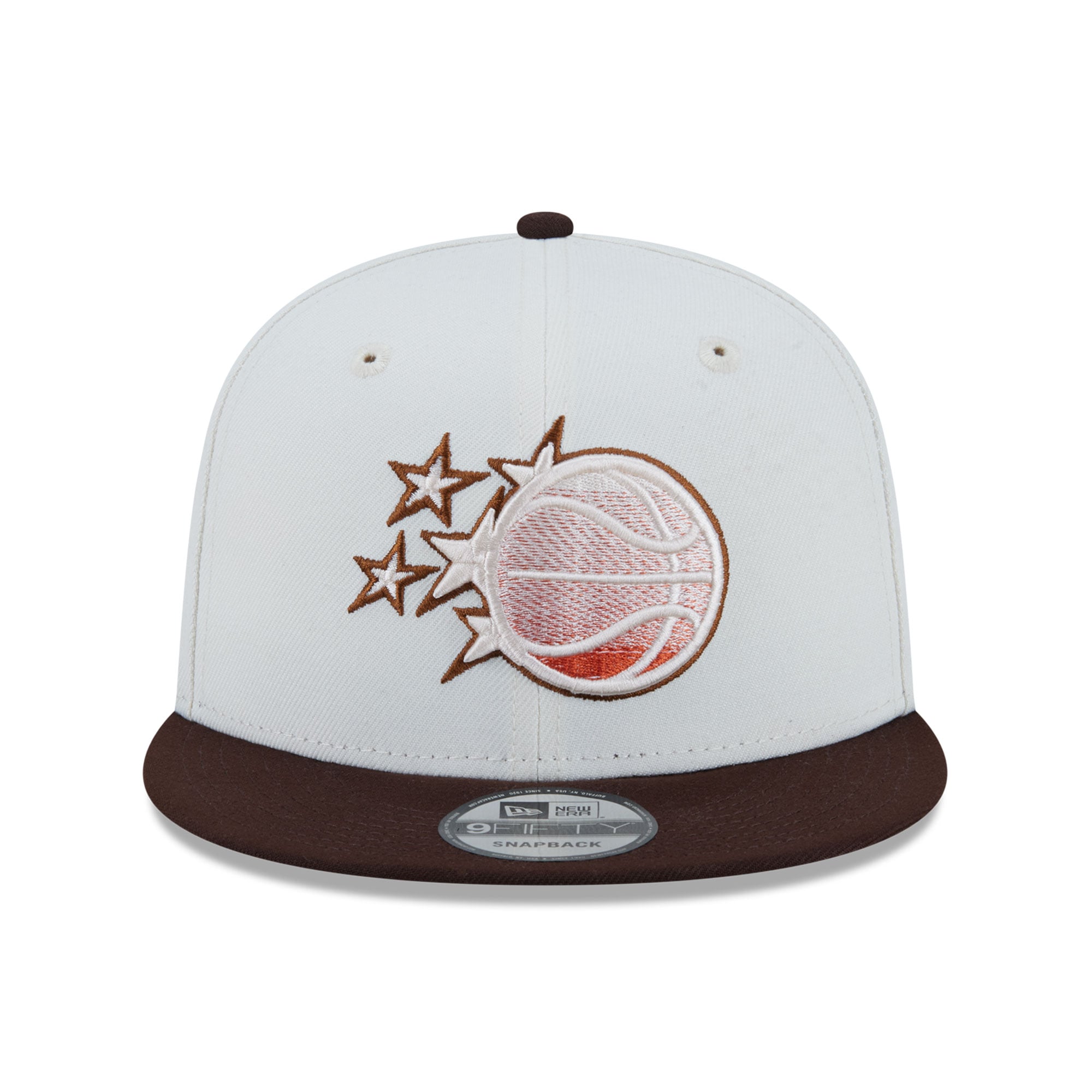 Casquette snapback New Era 9FIFTY blanche Orlando Magic pour homme, motif citrouille épicée