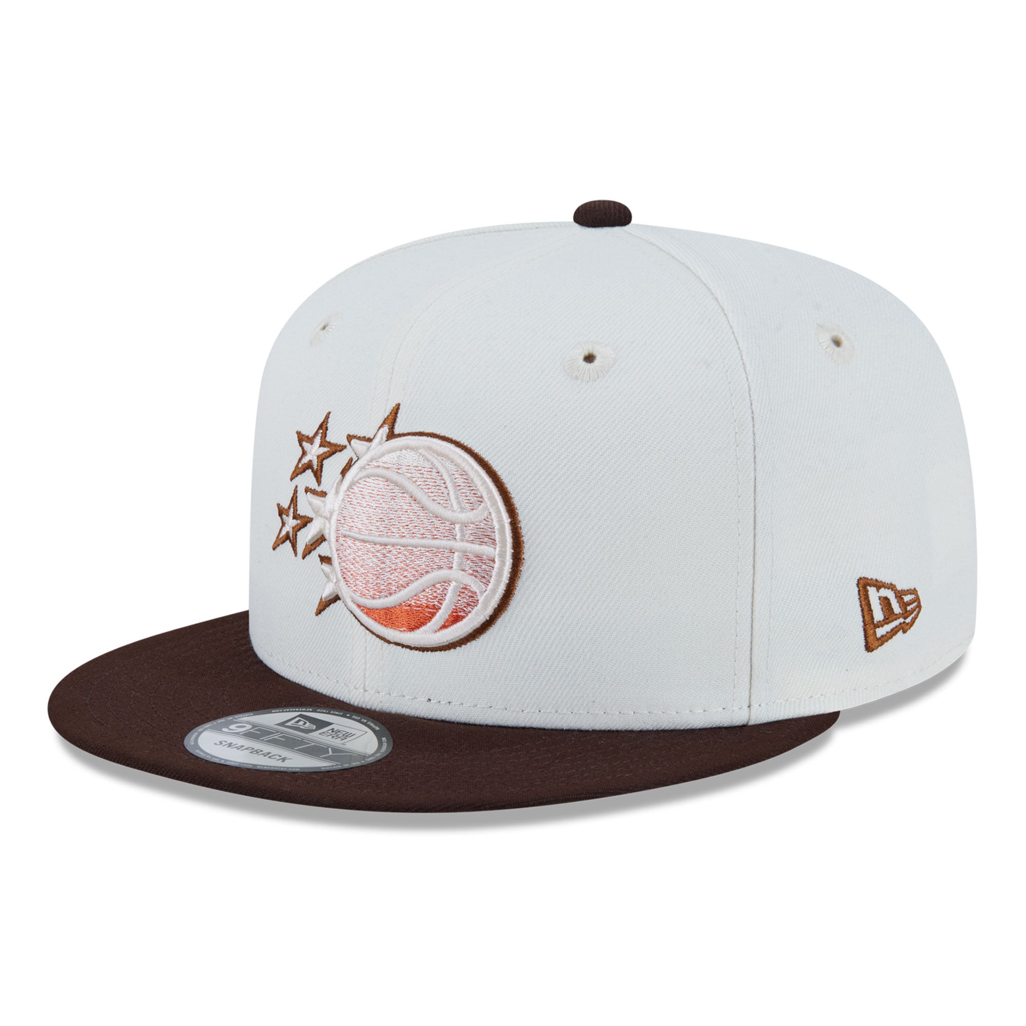 Casquette snapback New Era 9FIFTY blanche Orlando Magic pour homme, motif citrouille épicée
