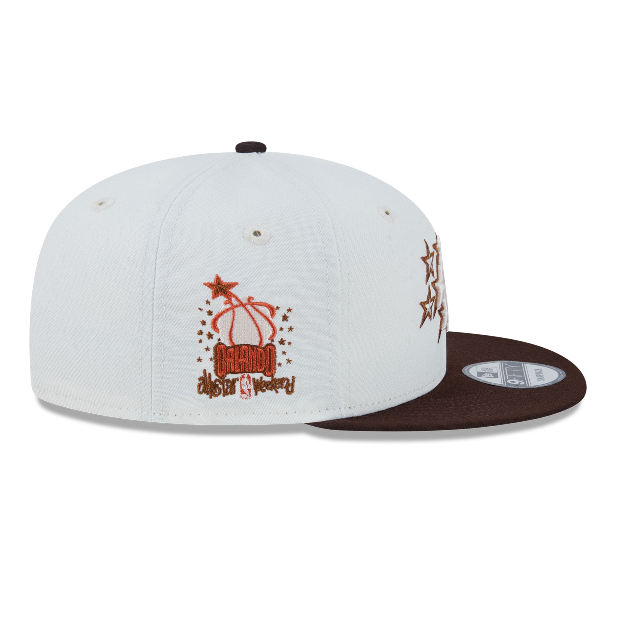 Casquette snapback New Era 9FIFTY blanche Orlando Magic pour homme, motif citrouille épicée