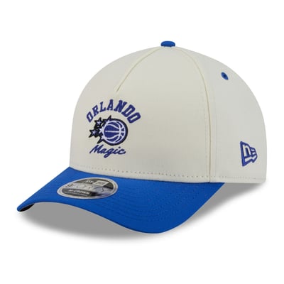 Orlando Magic New Era Arch 9FORTY A-Frame M-Crown Adjustable Hat - White/Blue