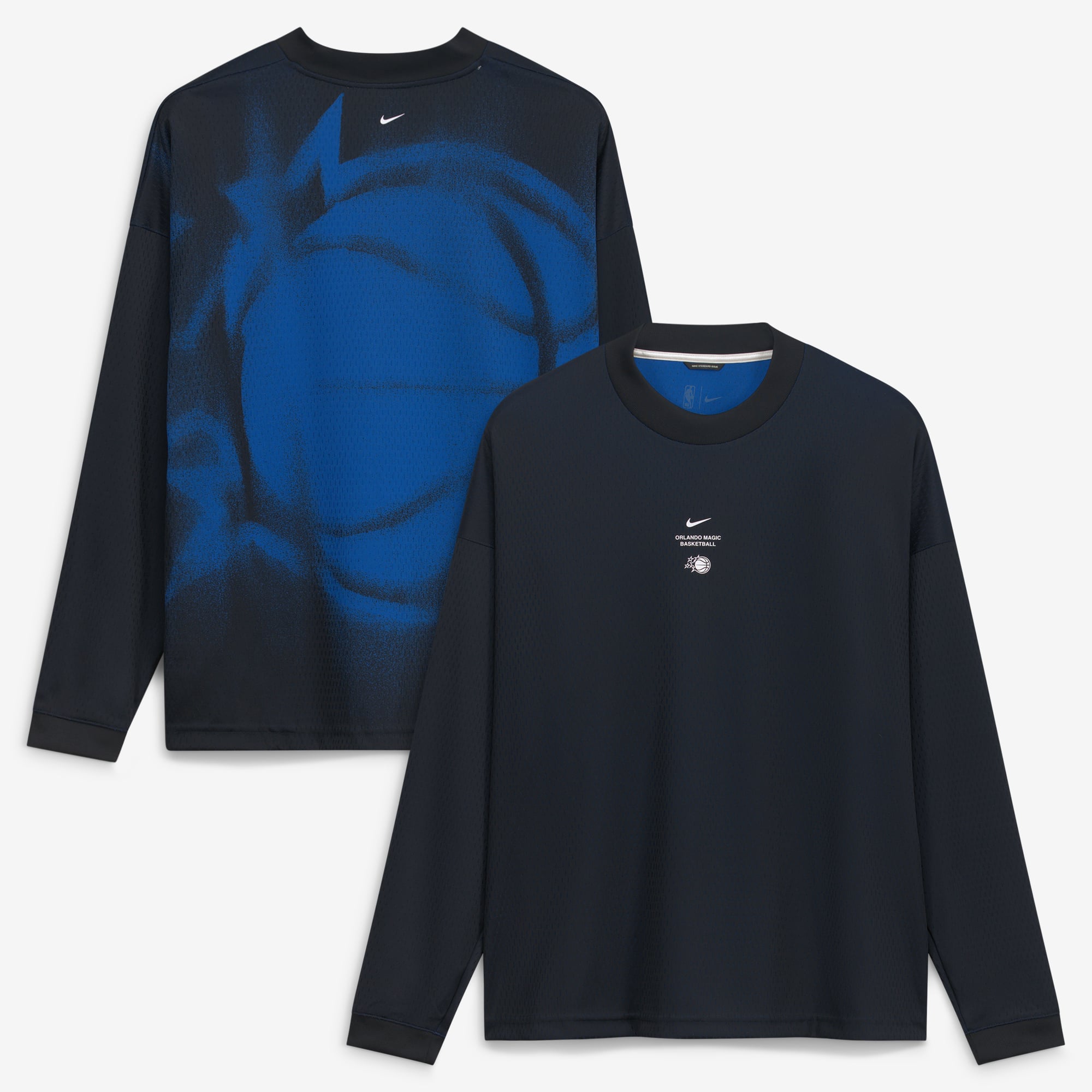 T-shirt à manches longues Nike noir Orlando Magic 2026 Standard Issue pour homme