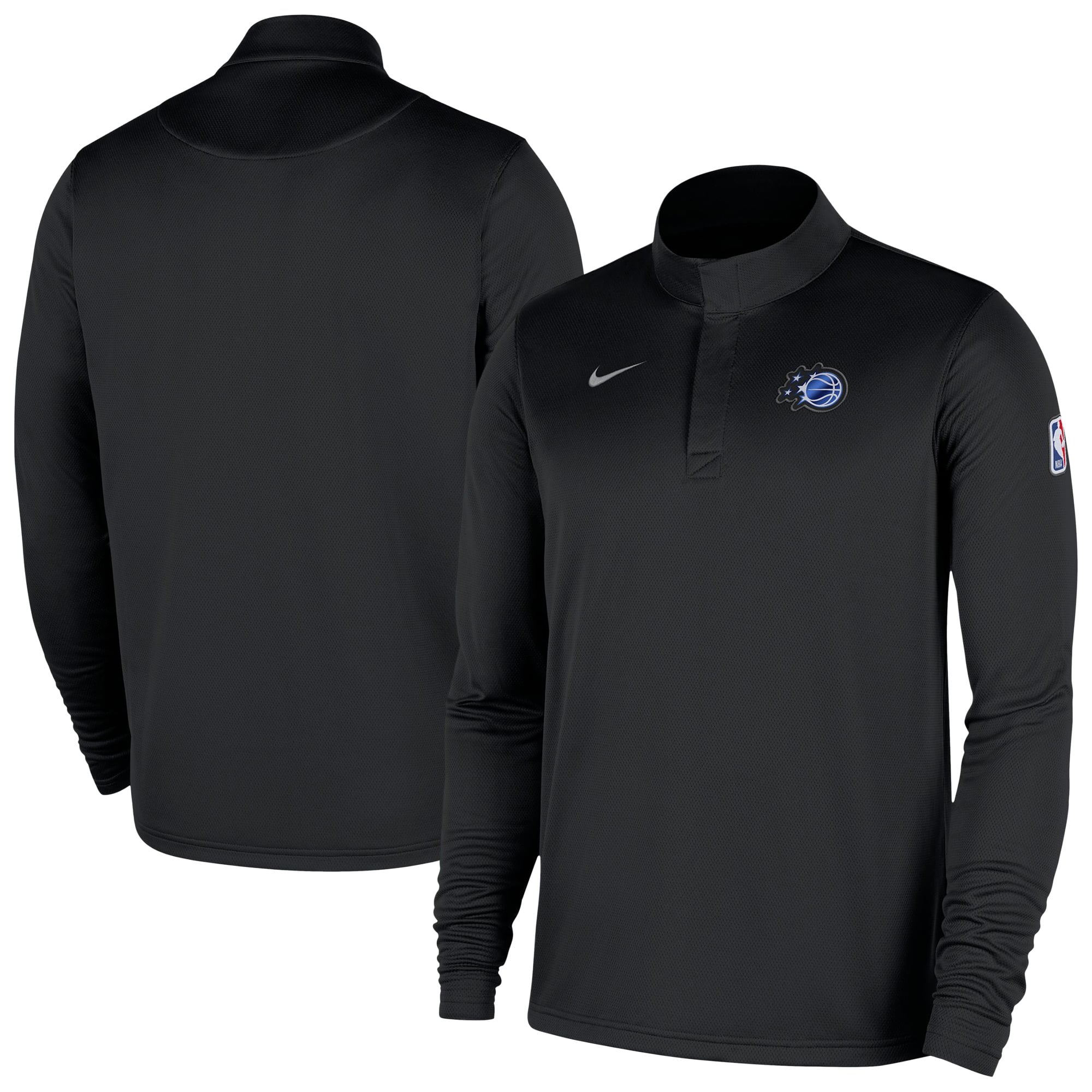 Haut Nike noir Orlando Magic Authentic Coaches à quart de zip Dri-FIT pour homme