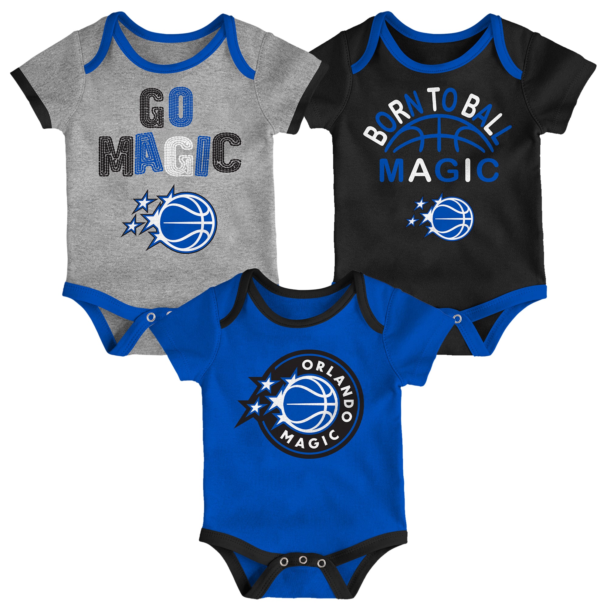 Ensemble de 3 bodies Outerstuff Orlando Magic Born To Ball pour nouveau-nés et nourrissons