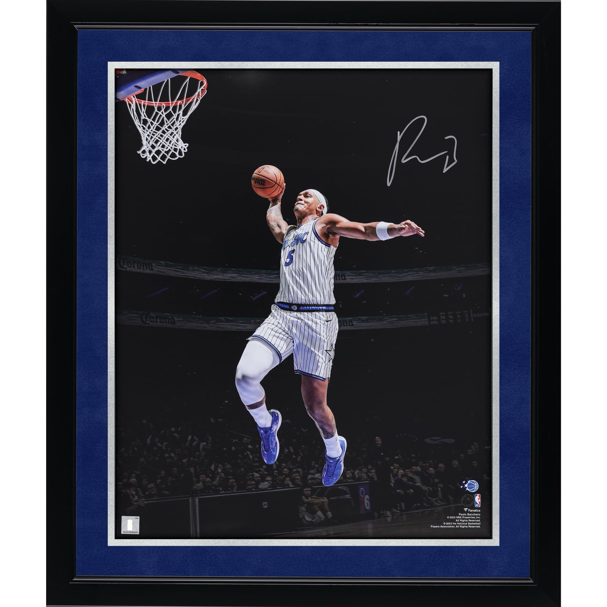 Paolo Banchero Orlando Magic Autographed 16" x 20" Dunk vs. 76ers Spotlight Photograph