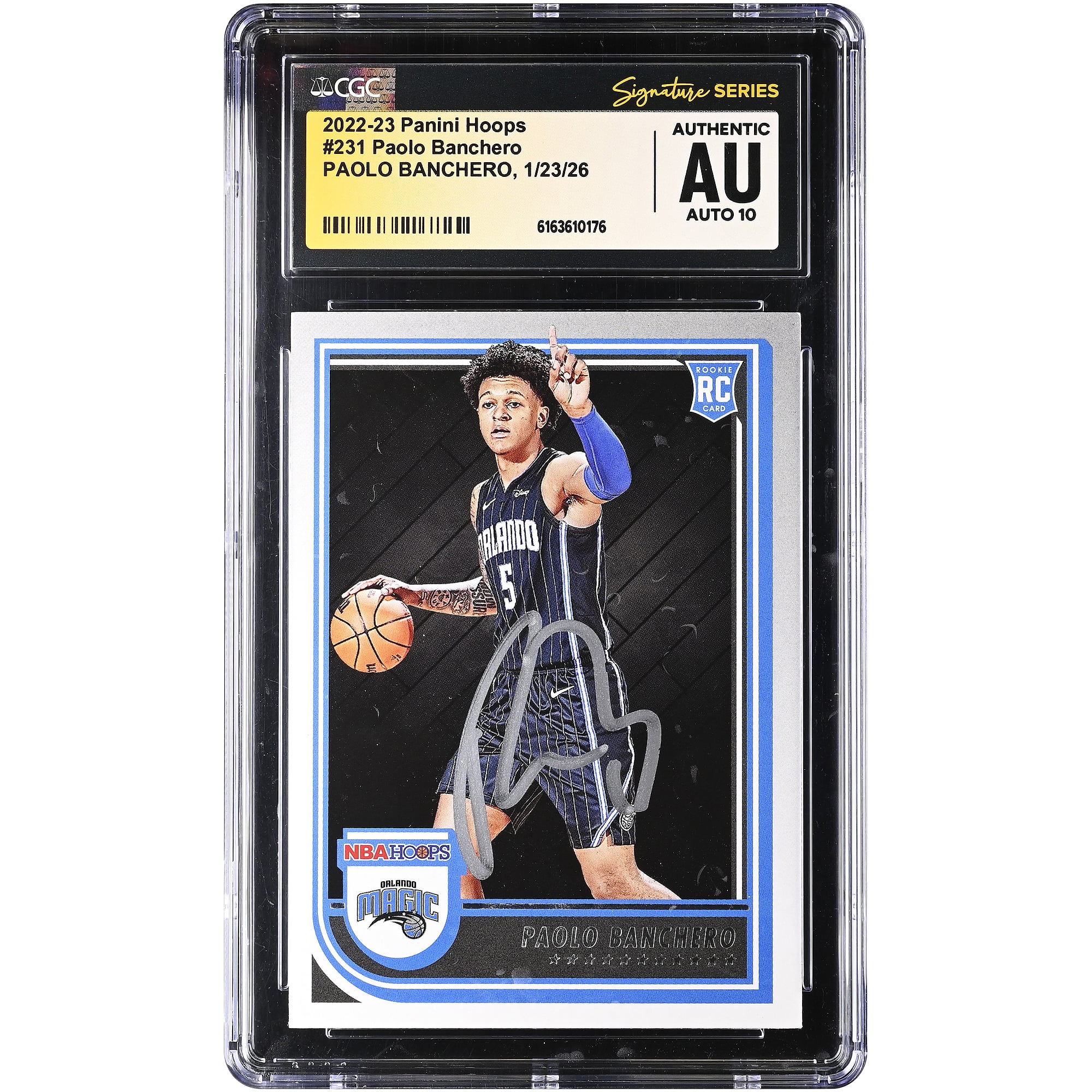 Paolo Banchero Orlando Magic Autographed 2022-23 Panini Hoops #231 CGC Authenticated Auto 10 Rookie Card