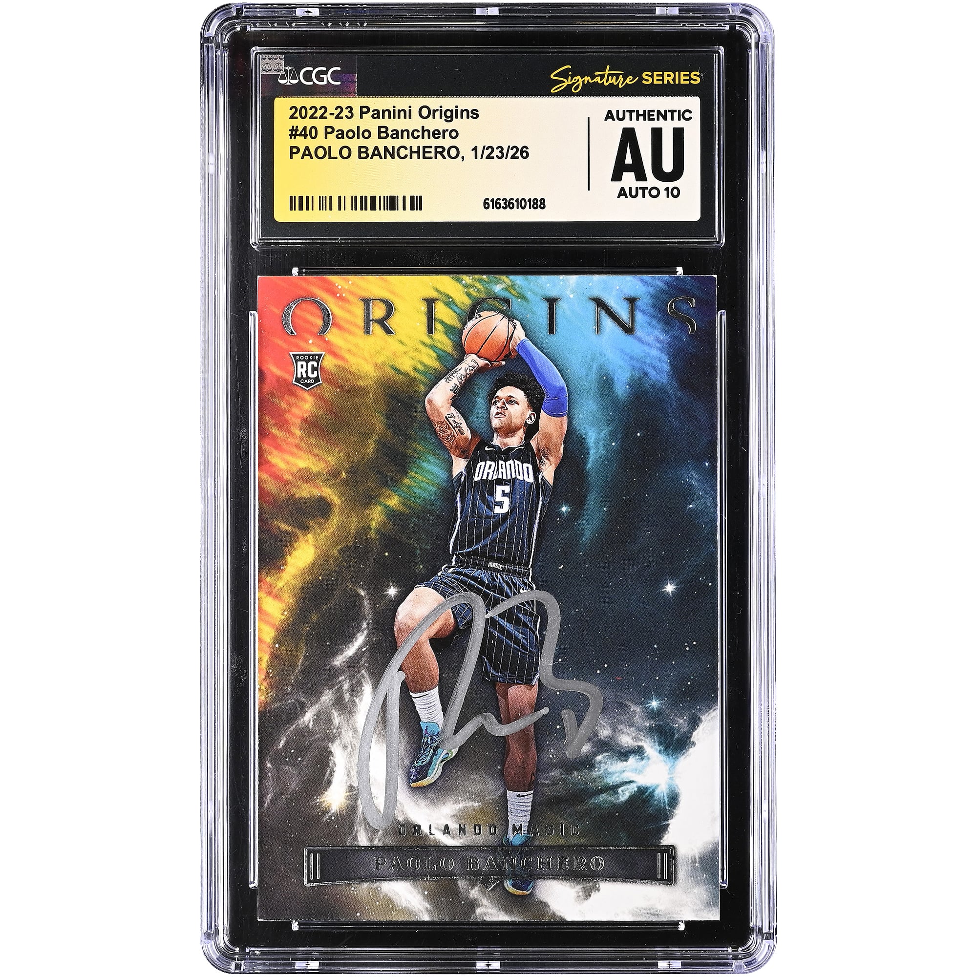 Paolo Banchero Orlando Magic Autographed 2022-23 Panini Origins #40 CGC Authenticated Auto 10 Rookie Card