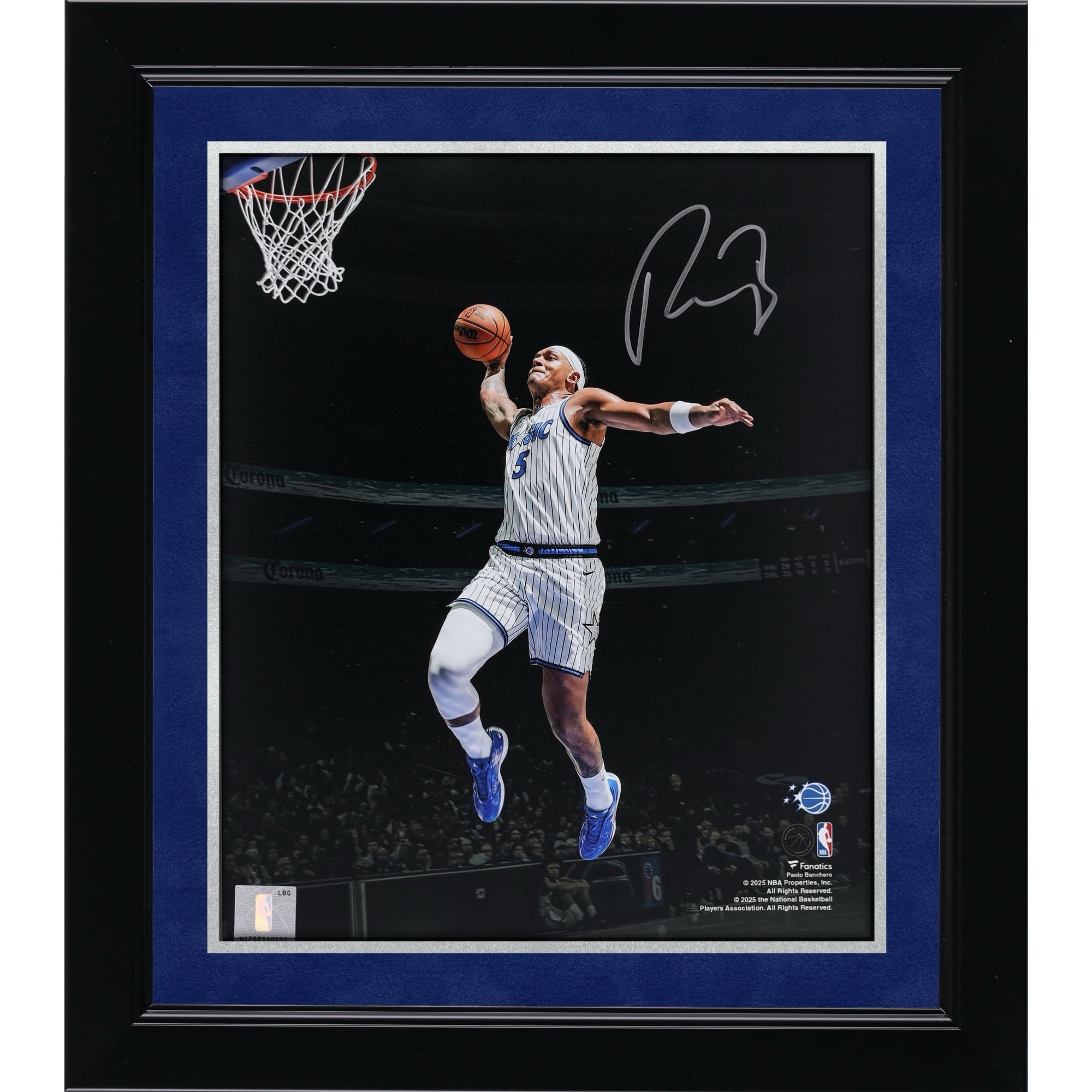 Paolo Banchero Orlando Magic Autographed 8" x 10" Dunk vs. 76ers Spotlight Photograph