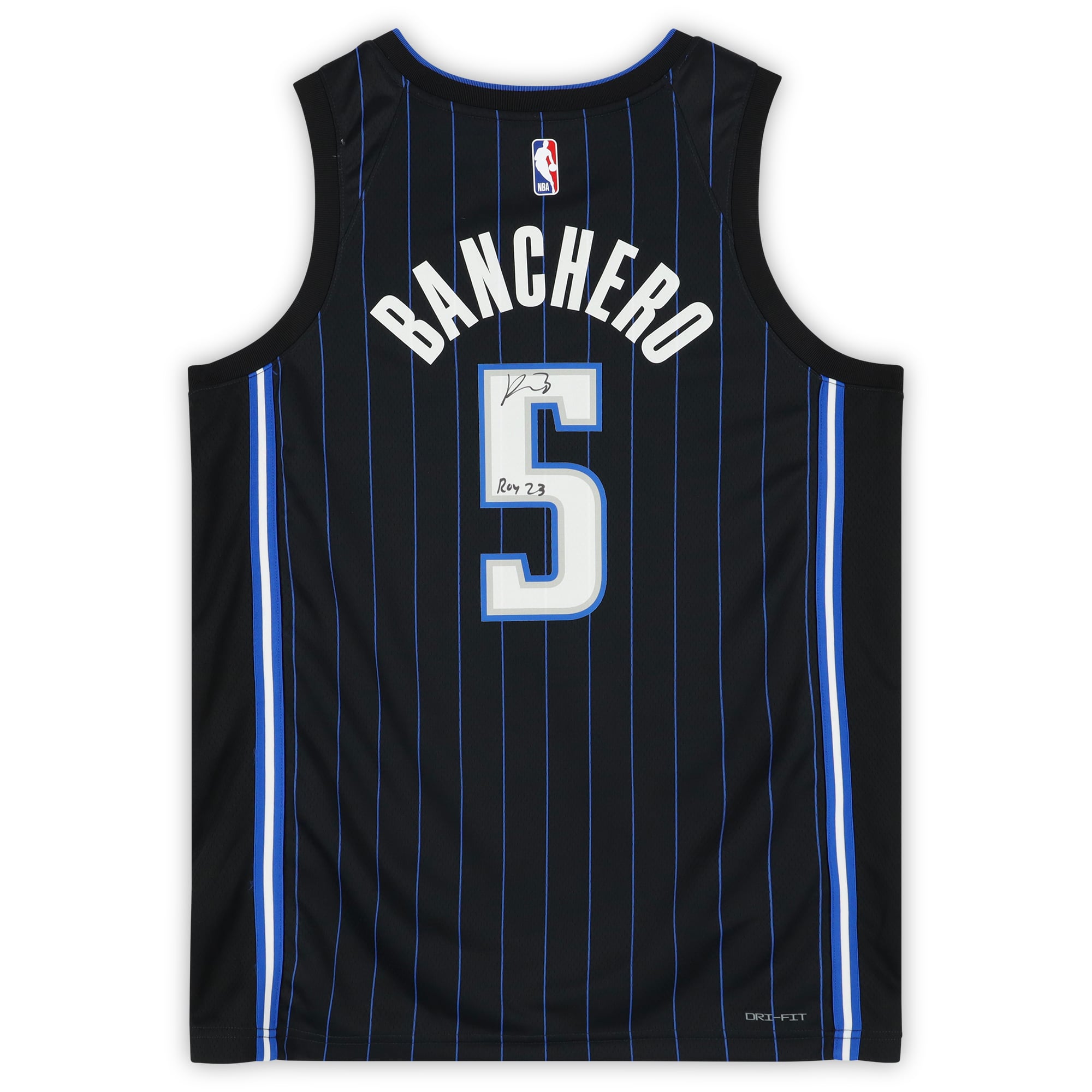 Paolo Banchero Orlando Magic Autographed Black Nike 2022-2023 Icon Swingman Jersey with "ROY 23" Inscription